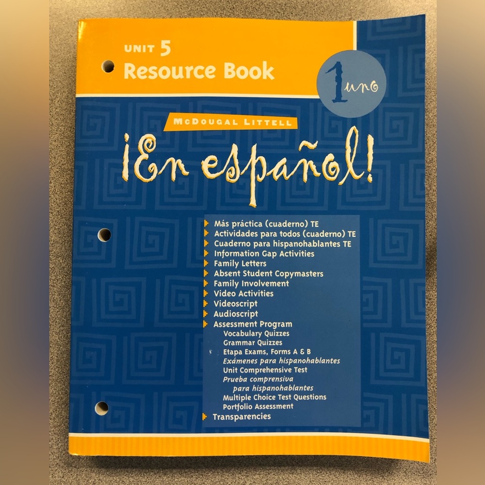 VTG En Espanol Unit 5 Resource Book 2004 McDougal Littell